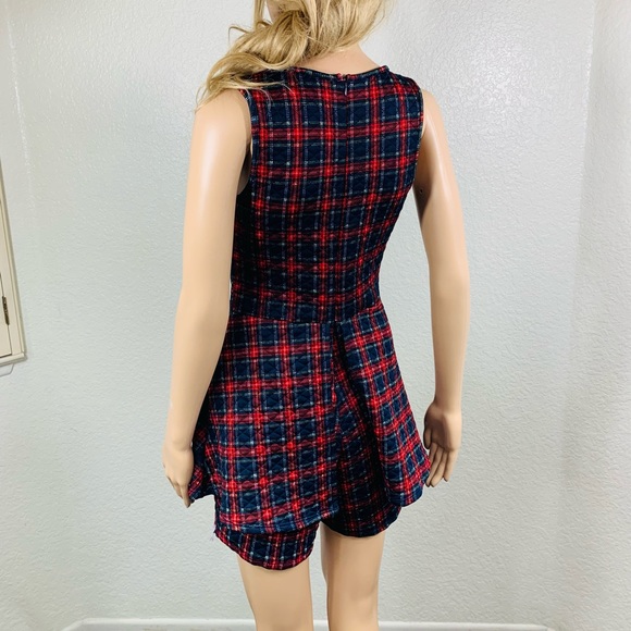 Just Me Gingham Romper with Mini Skirt - Picture 2 of 6